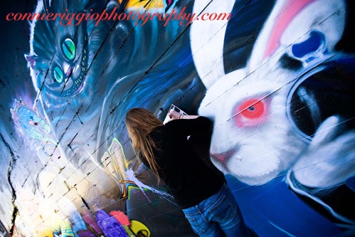 Alice in Wonderland Graffiti Wall